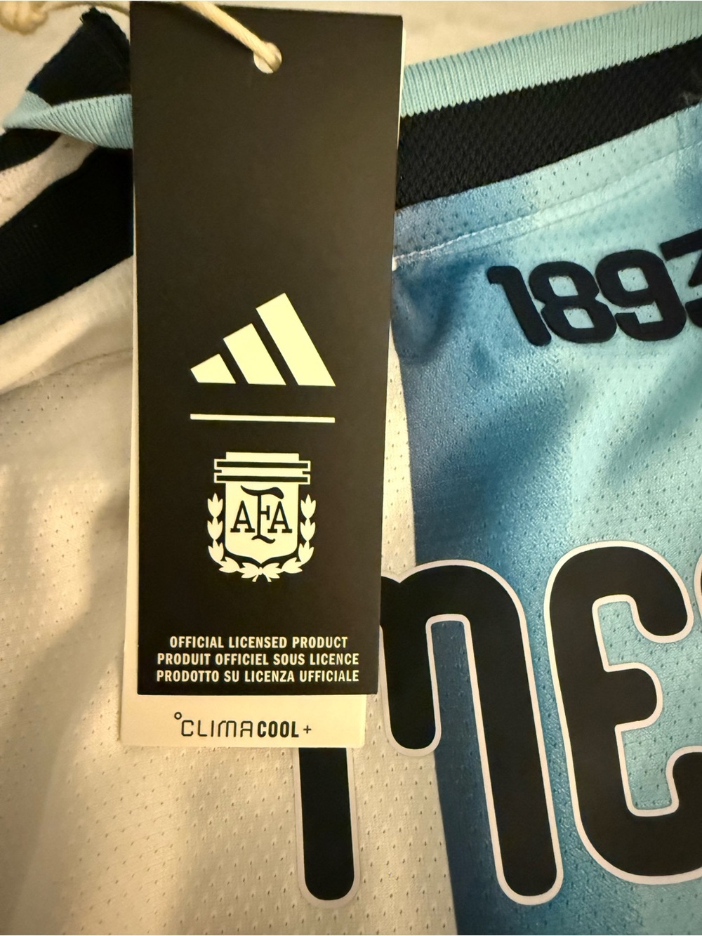 Adidas Argentina Lionel Messi White (Home) “Pitch Version” Soccer Jersey (NEW) - Picture 10 of 16